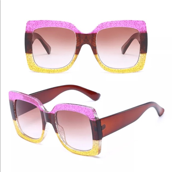🍒💋 Oversized Retro Square Sunglasses - Picture 4 of 6